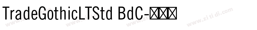 TradeGothicLTStd BdC字体转换